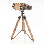 AK018 Wood/Brass Binocular On Stand 